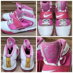 Nike Zoom Soldier IV 4 LeBron James Kay Yow Think Pink Wmns Basketball Shoes